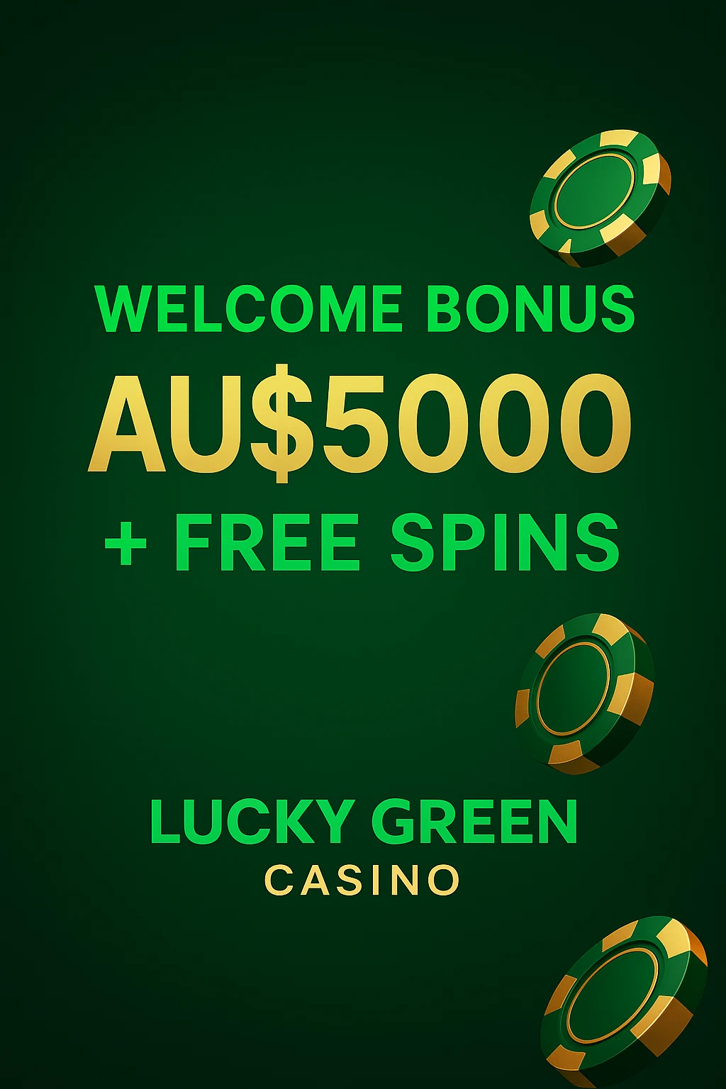 Lucky Green AU - welcome bonus artwork